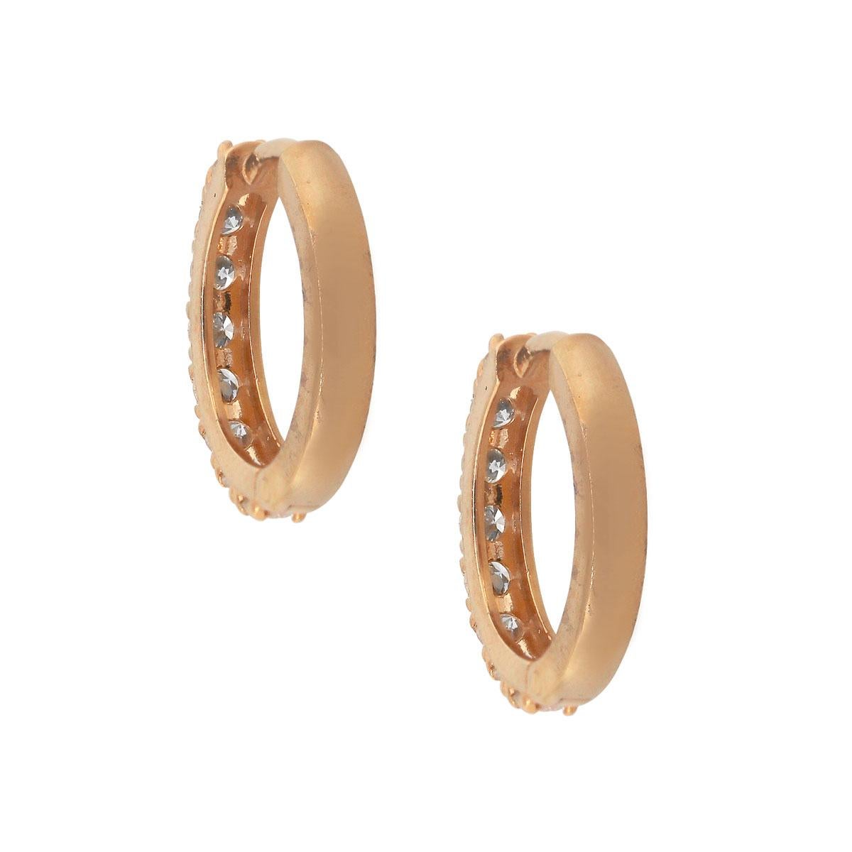 Material: 18k rose gold
Diamond Details: Approx. 0.66ctw of round cut diamonds. Diamonds are G/H in color and VS in clarity
Earring Measurements: 0.58