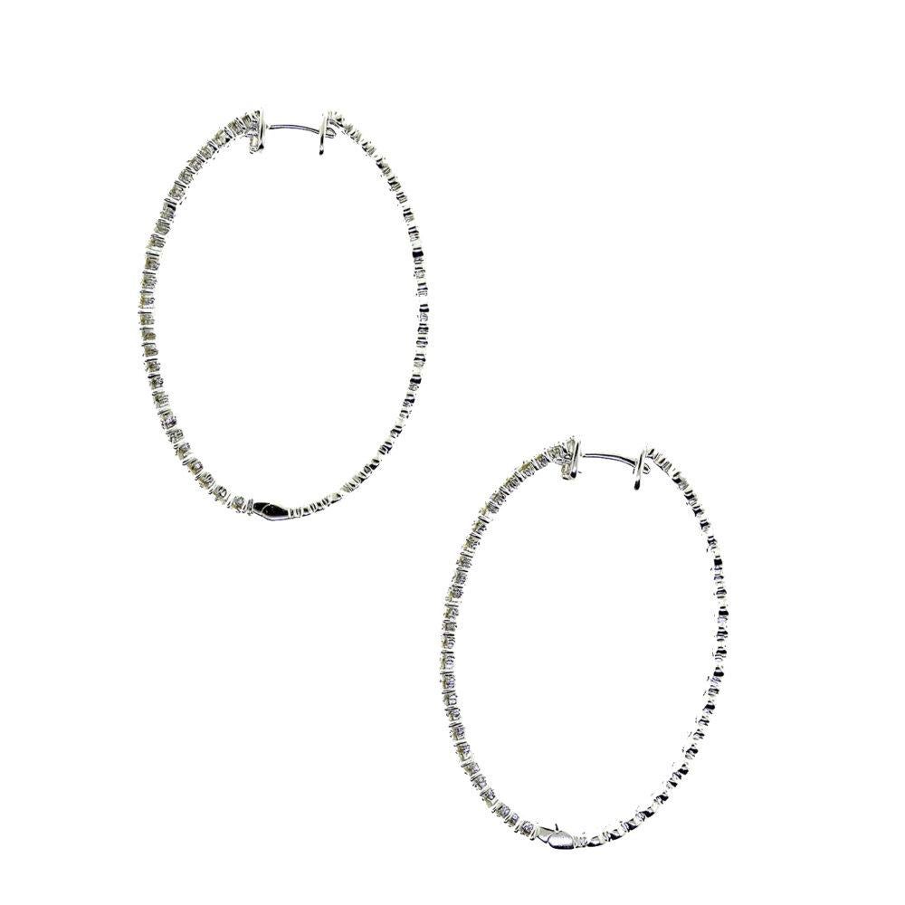 Brilliance Jewels, Miami
Questions? Call Us Anytime!
786,482,8100

Style: Huggie Hoop Earrings

Metal: White Gold

Metal Purity: 18k

Stones: Round Brilliant Diamonds

Diamond Carat Weight: 3.86 ct

Diamond Color: F - G

Diamond Clarity: VVS

Total