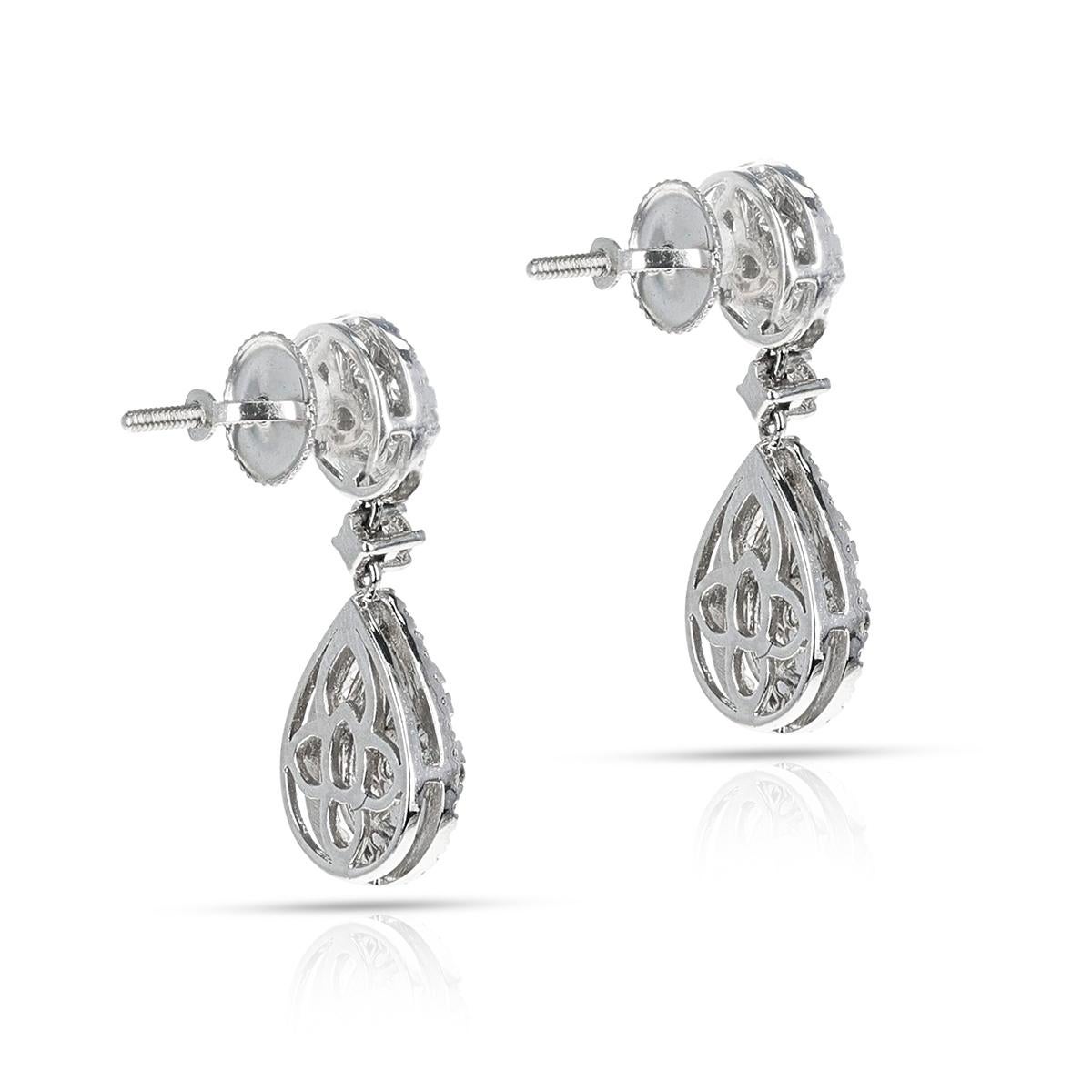 diamond shape dangle earrings