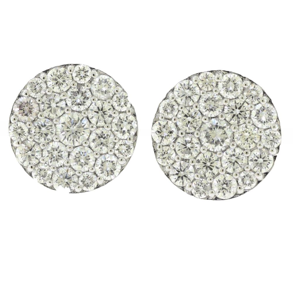 Savitri - Gold White and Champage Stud Earrings - Limited Edition