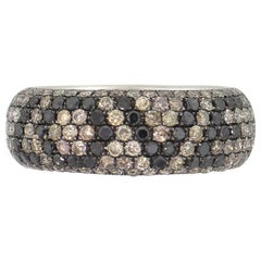 Round Diamond "Love" Pave Wide Ring