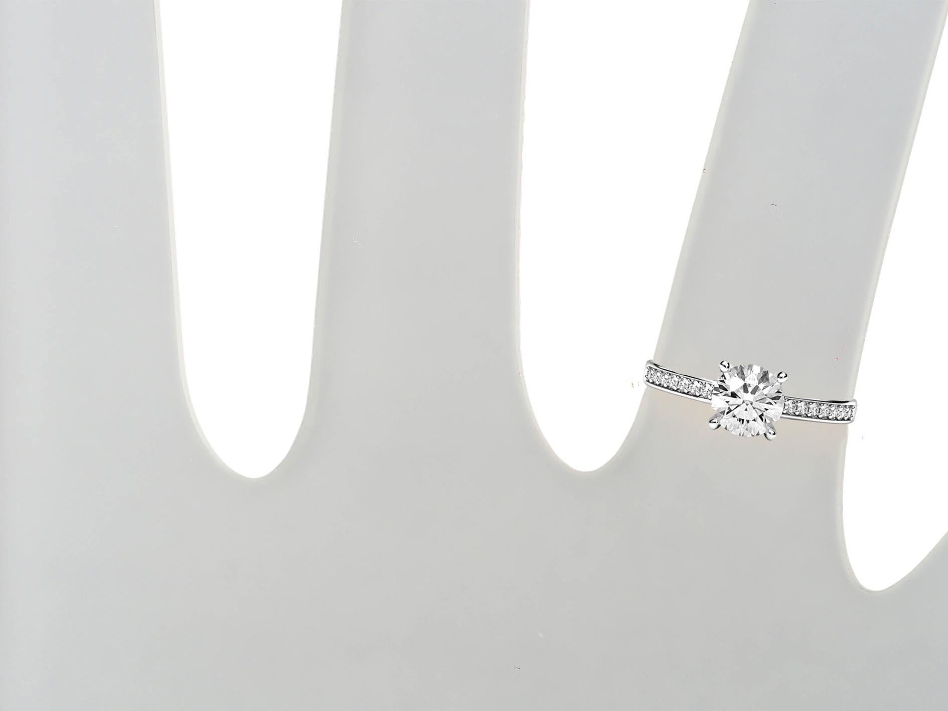 in vendita:  Anello con diamante rotondo e moissanite in oro 14k 3