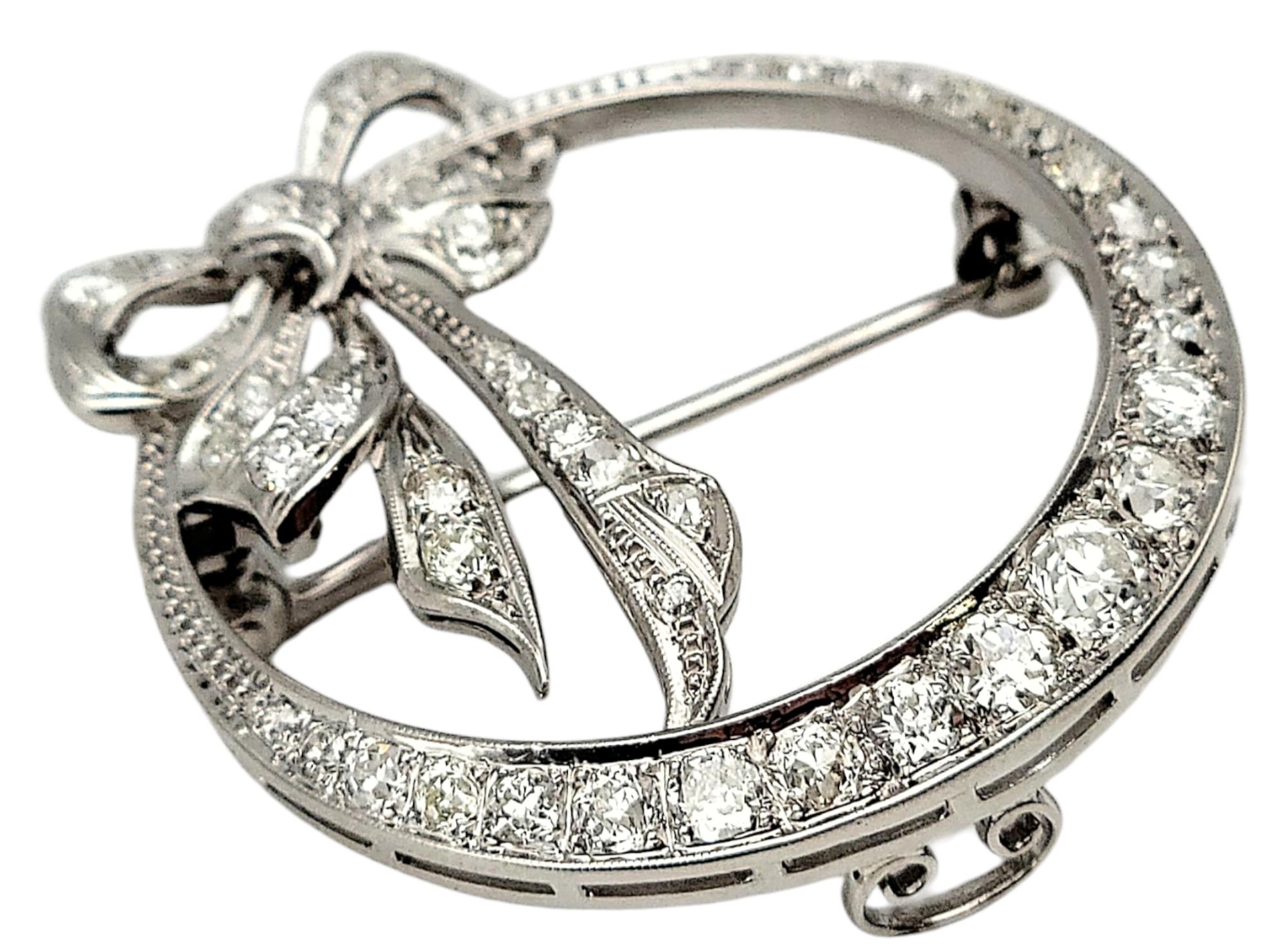 This stunning lady's brooch is the absolute perfect addition to your wardrobe. The sparkling diamonds will enhance anything it is paired with, while the classic design will remain a timeless jewelry staple.

This gorgeous brooch is an open circle of