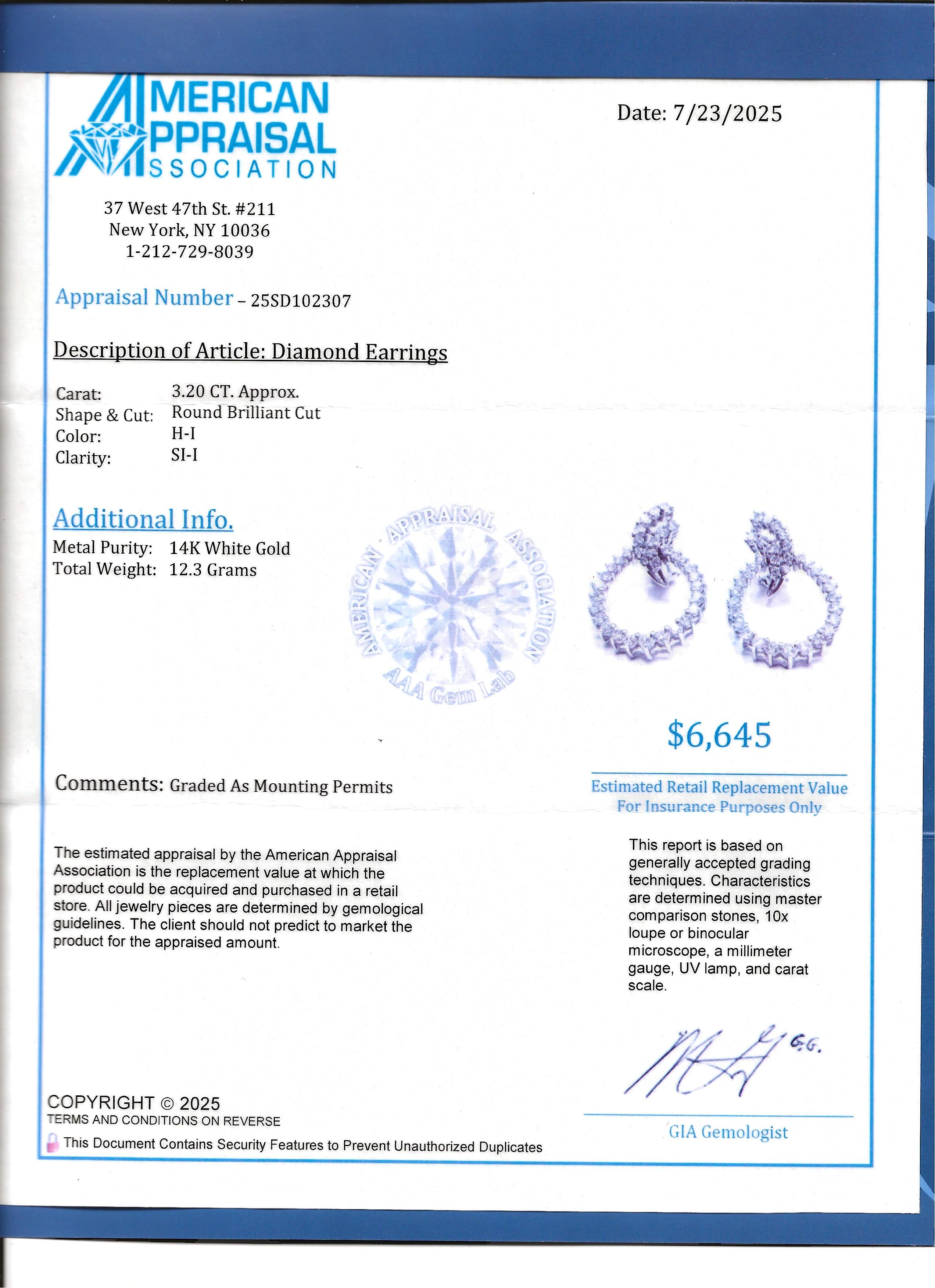 Pendientes con clip de círculo abierto de diamante redondo en oro blanco pulido de 14 quilates en venta 5