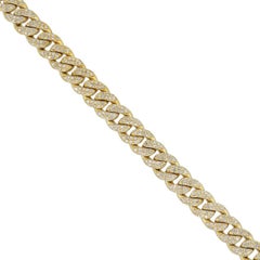 Round Diamond Pave Cuban Link Bracelet
