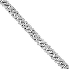 Round Diamond Pave Cuban Link Bracelet