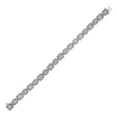 Round Diamond Pave Geometric Bracelet