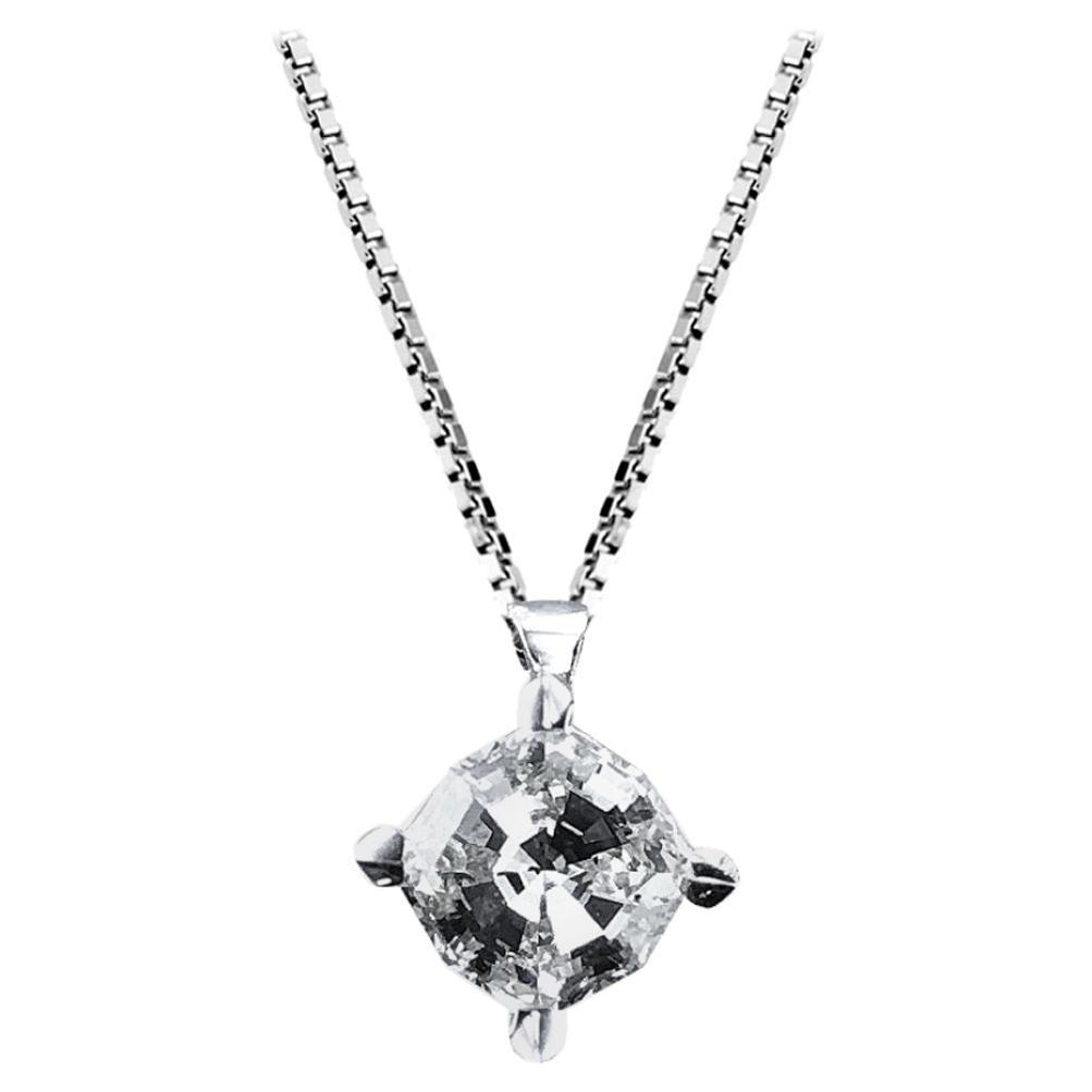 0.63 Carat Round Diamond Pendant Necklace