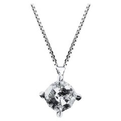 0.63 Carat Round Diamond Pendant Necklace