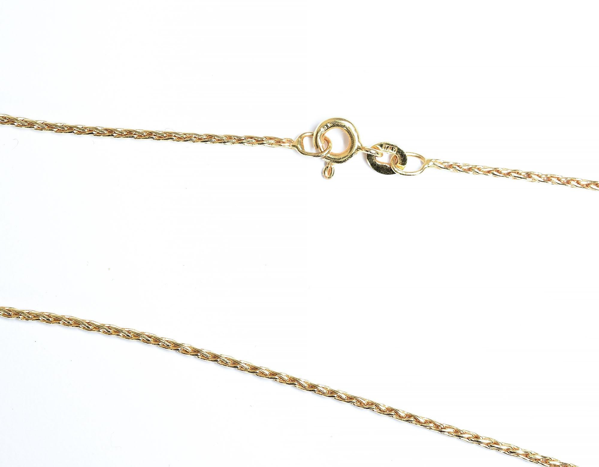 Women's or Men's Round Diamond Pendant Necklace For Sale