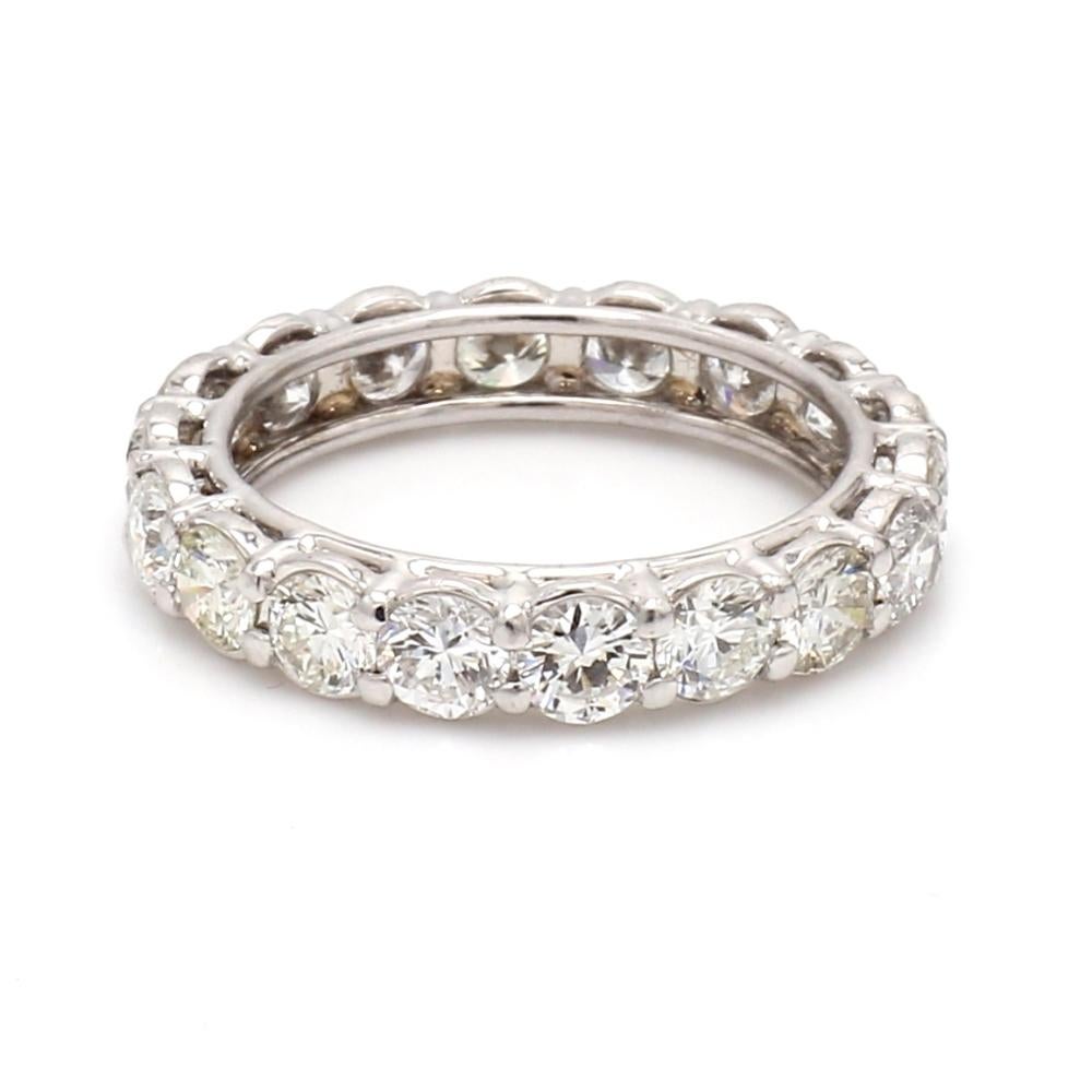 Contemporary 3.58ctw Round Brilliant Cut Diamond Eternity Band