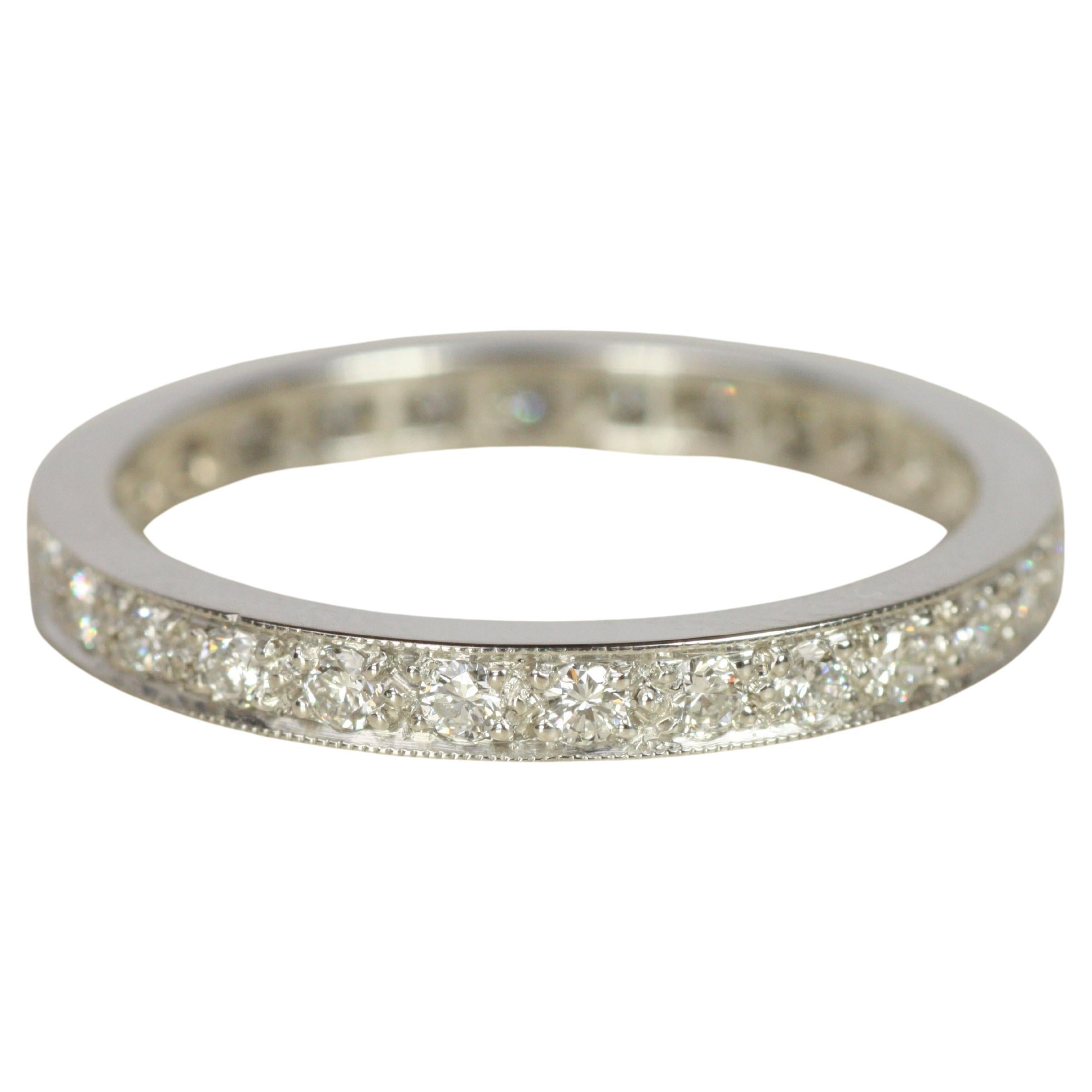 Round Diamond Platinum Eternity Wedding Band