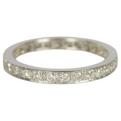 Round Diamond Platinum Eternity Wedding Band