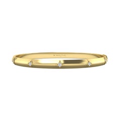 Tanisa Nahata Round Diamond Reign Bangle in 18Karat Yellow Gold.