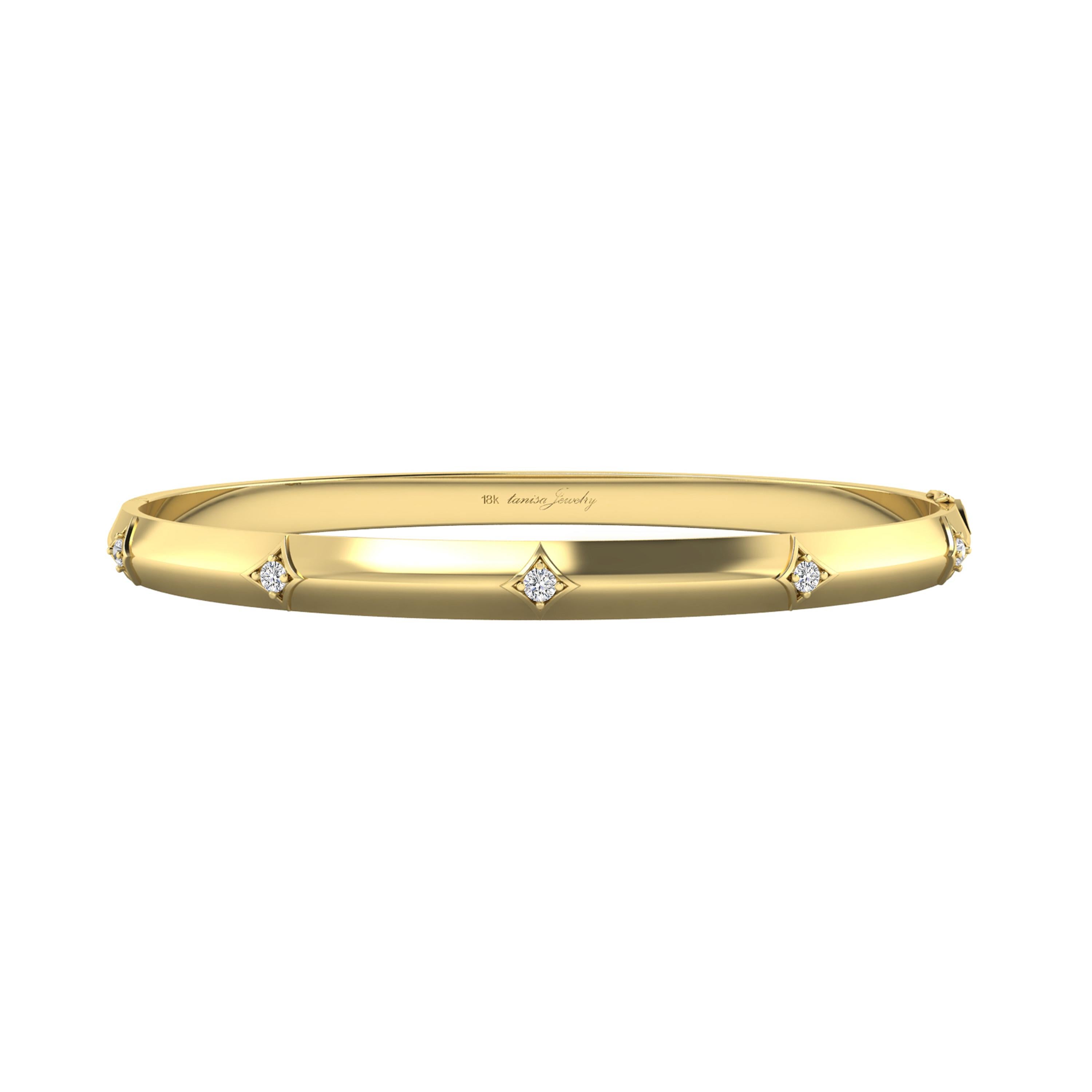 Moderne Tanisa Nahata, bracelet Reign en or jaune 18 carats avec diamants ronds. en vente