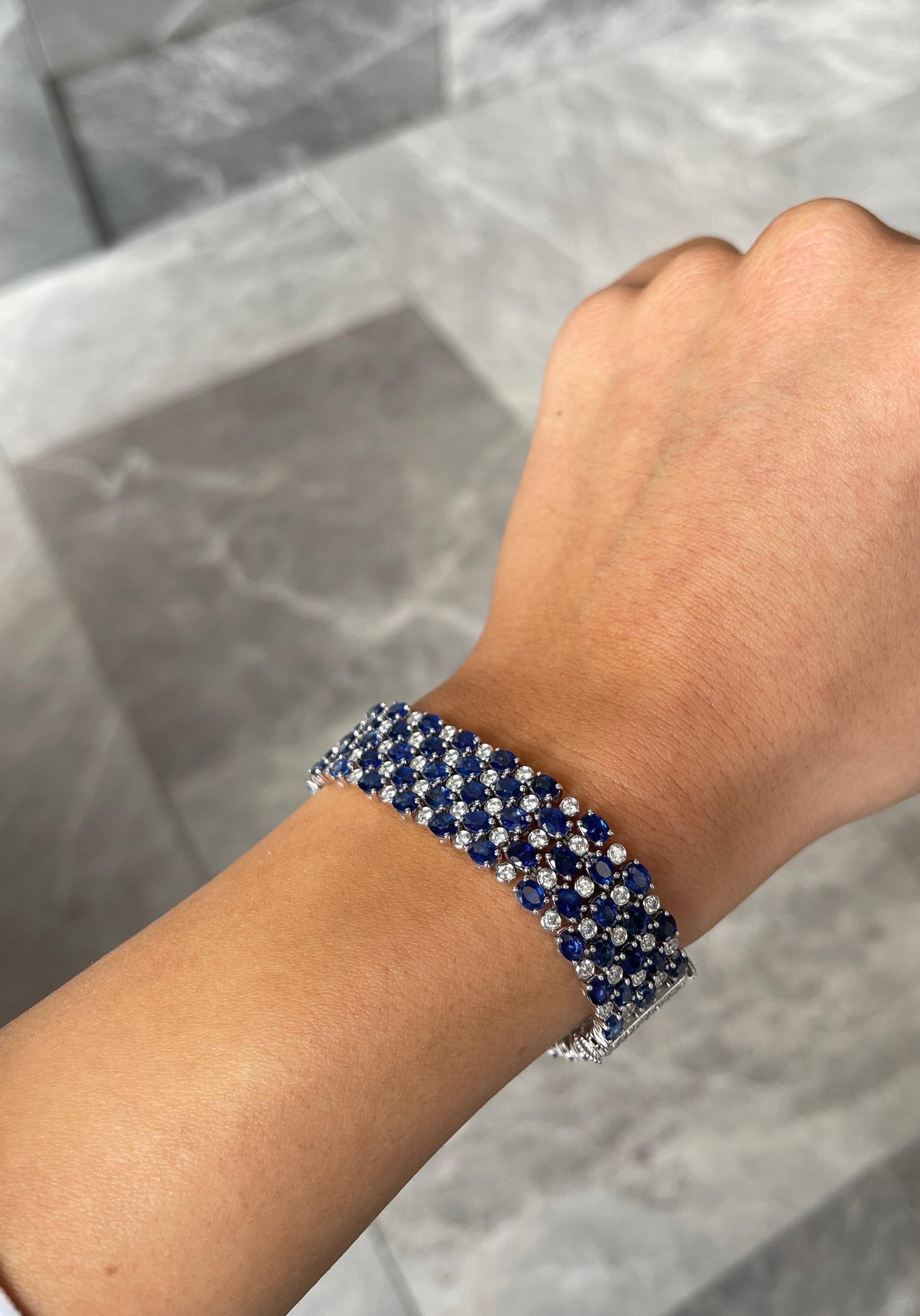 Armband mit Diamanten und Saphiren 7