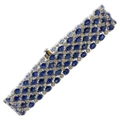 Armband mit Diamanten und Saphiren