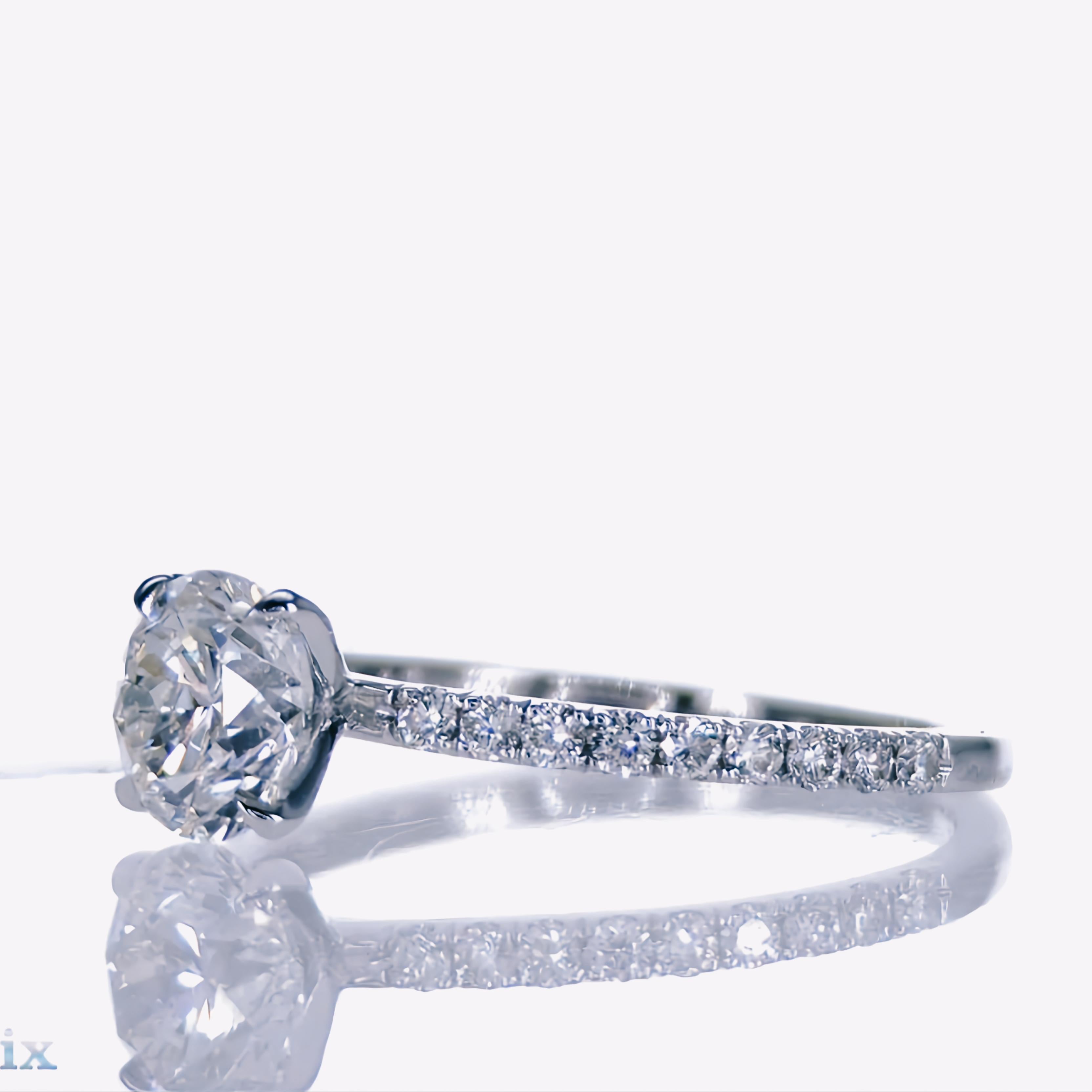 Round Diamond Solitaire Engagement Ring For Sale 3