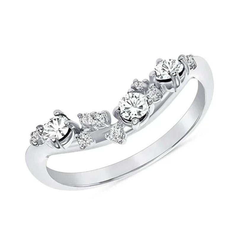in vendita:  Anello a grappolo con diamanti sparsi in oro giallo 14K 4