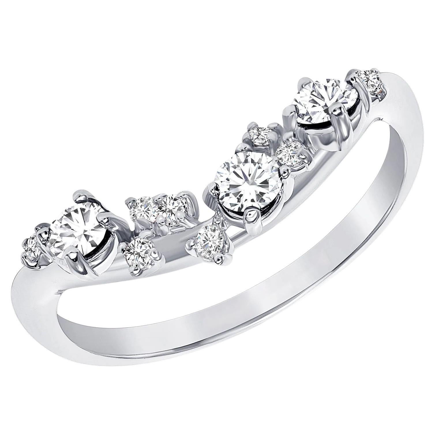 For Sale:  Round Diamond Stackable Constellation Ring 2