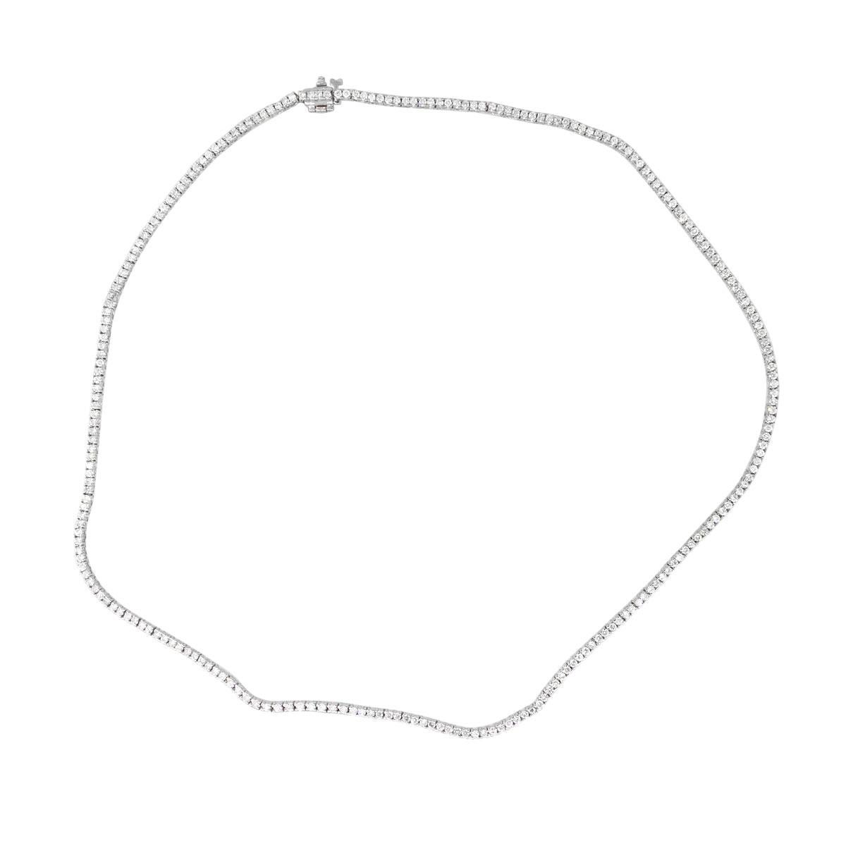 straight line diamond necklace