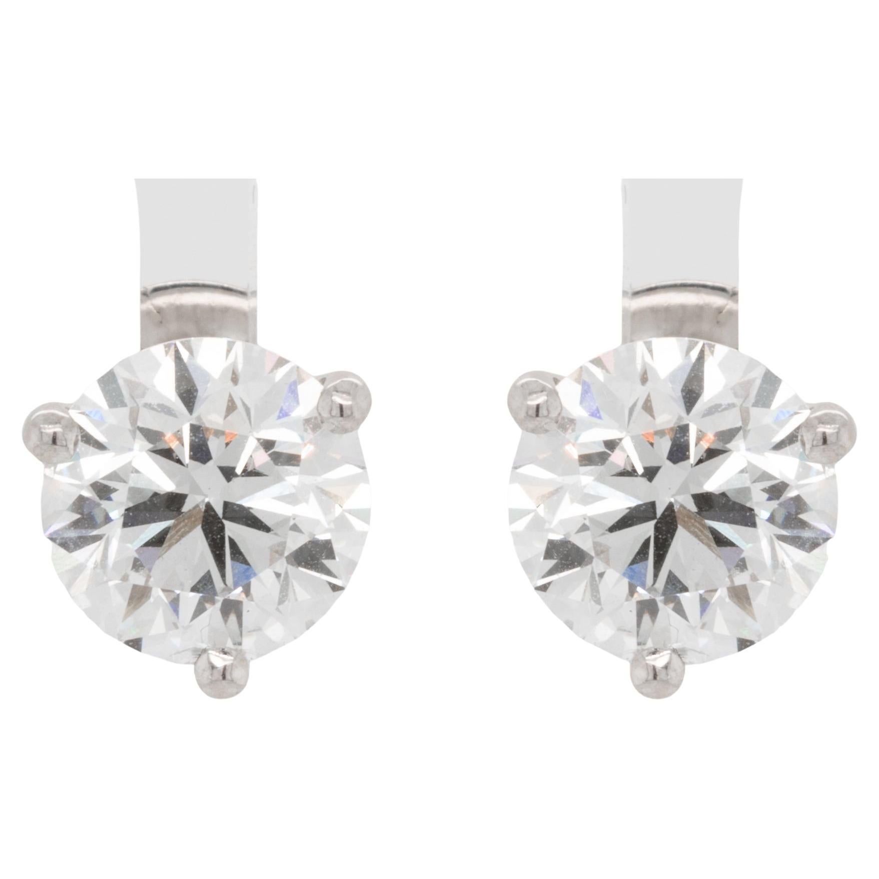 Scarselli Stud Earrings 7 carat Yellow Diamond each set in 18k Yellow