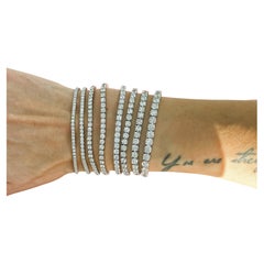 Bracelet tennis avec diamants ronds de 4.75 carats
