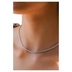 Round Diamond Tennis Necklace 4.20 cts.
