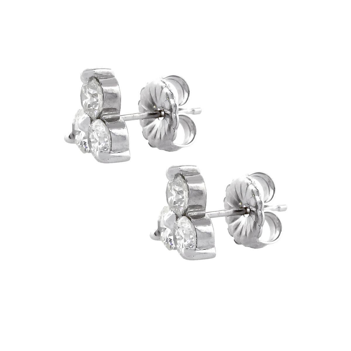 Material: 18k White Gold
Diamond Details: Approx. 1.80ctw of Round Cut Diamonds. Diamonds are G/H in color and SI in clarity
Earring Measurements: 0.51″ x 0.33″ x 0.33″
Total Weight: 2.9g (1.8dwt)
Earring backs: Tension post
SKU: G8615