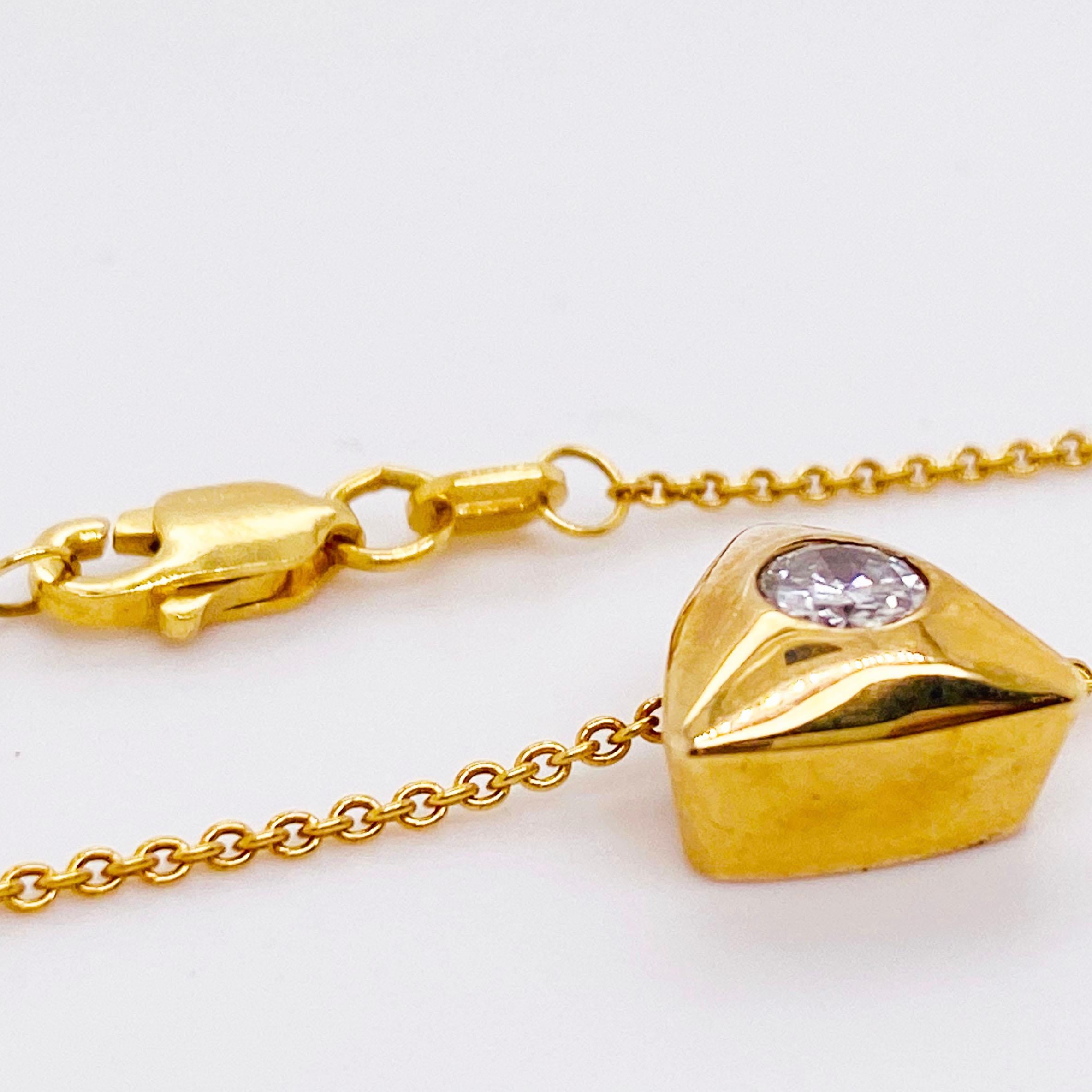 diamond triangle pendant