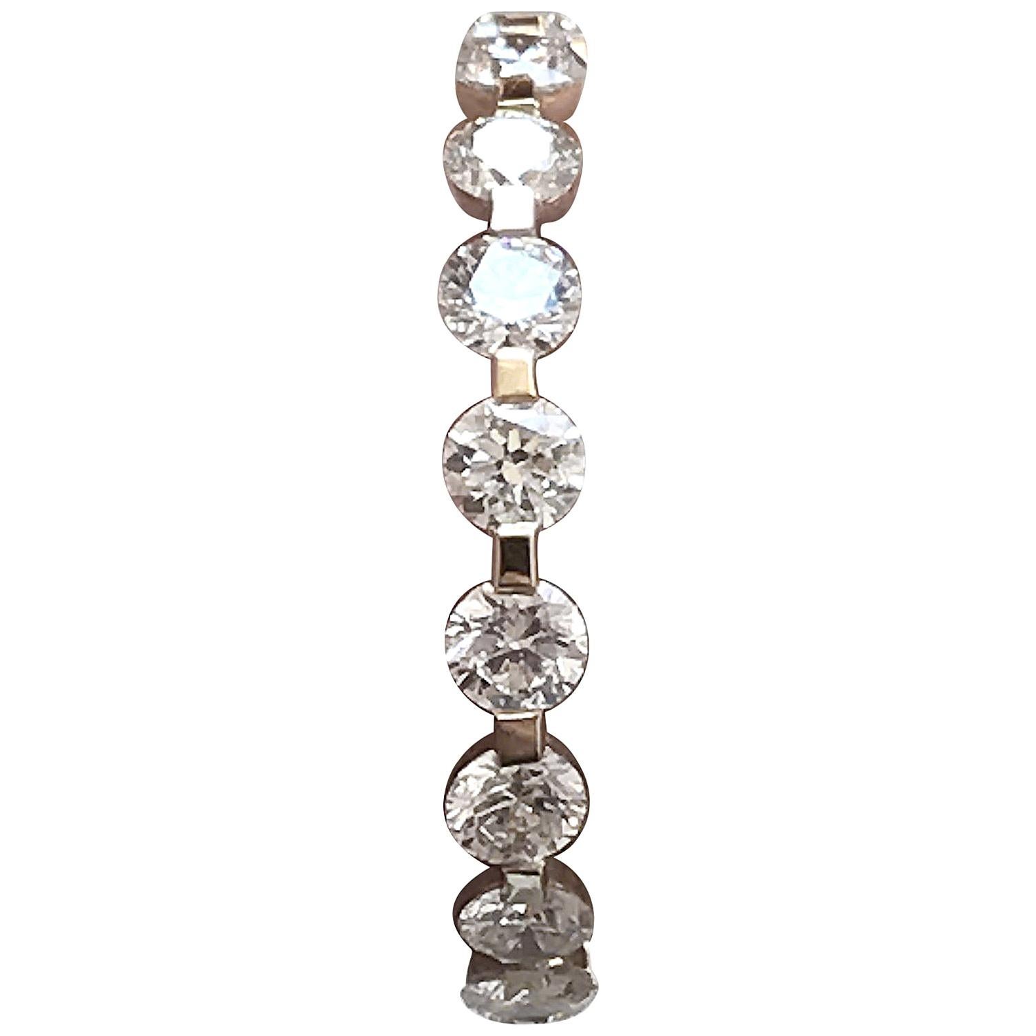 Runder Diamant Ewigkeitsring 1,26 Karat TW, 14 Karat Gold, Ben-Dannie