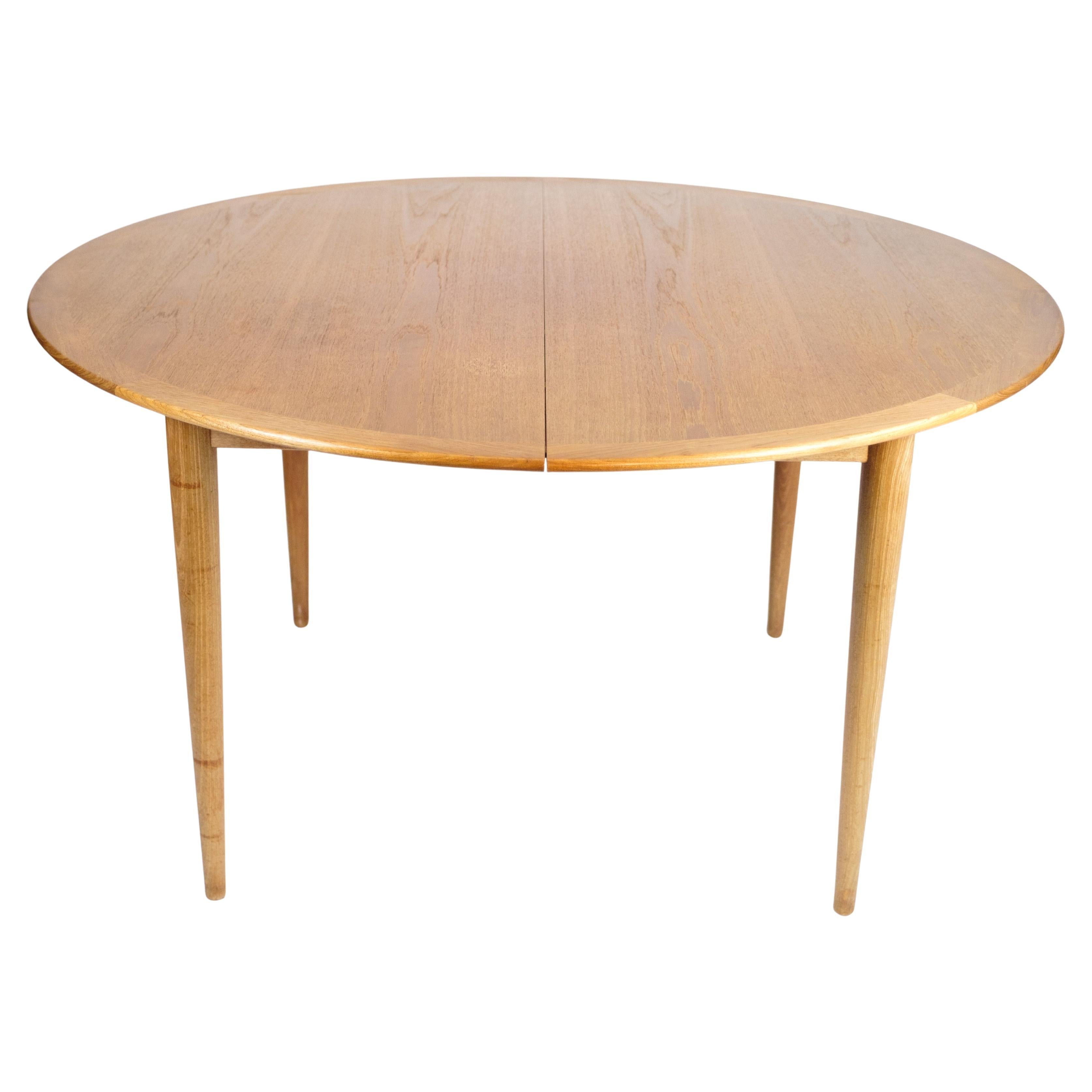 Round Dining In Teak With Extension Leaves By Grete Jalk For P. Jeppesen For Sale