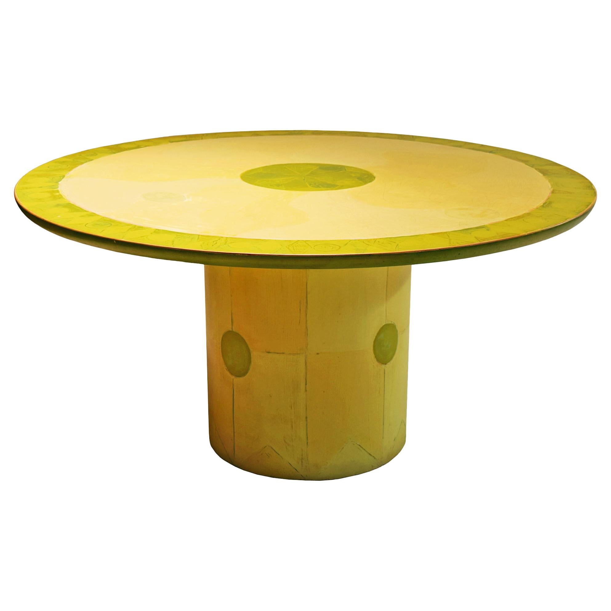 Round Dining or Center Table by Randy Shull, USA, 1999