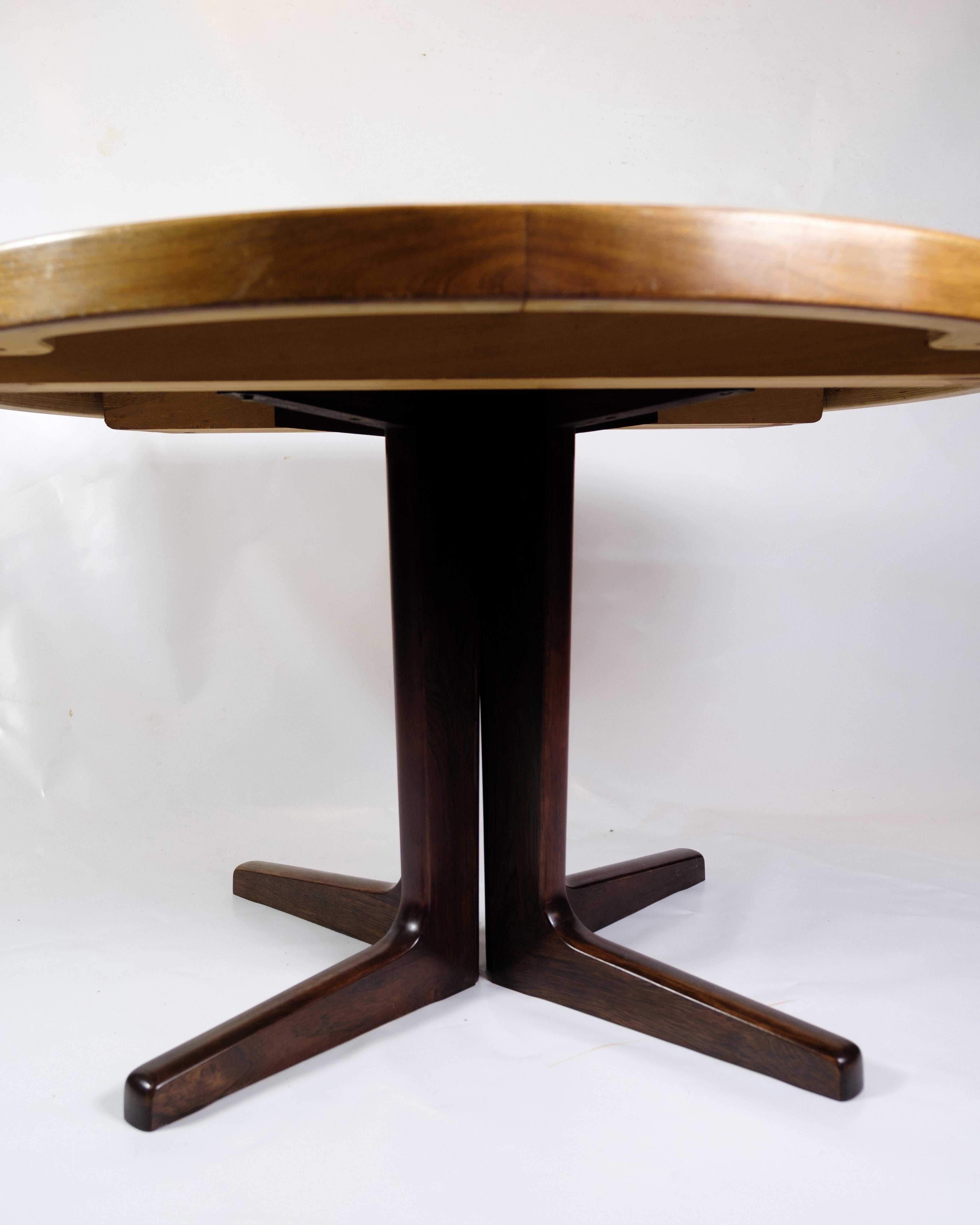 Danish Round Dining Room Table Made In Rosewood By Skovby Møbelfabrik From 1960s For Sale