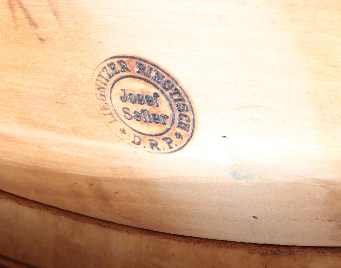Round Dining Room Table with Special Enlarging Mechanism, Oak, 1920s 4