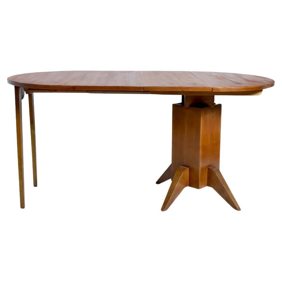 Round dining table, 1940s.