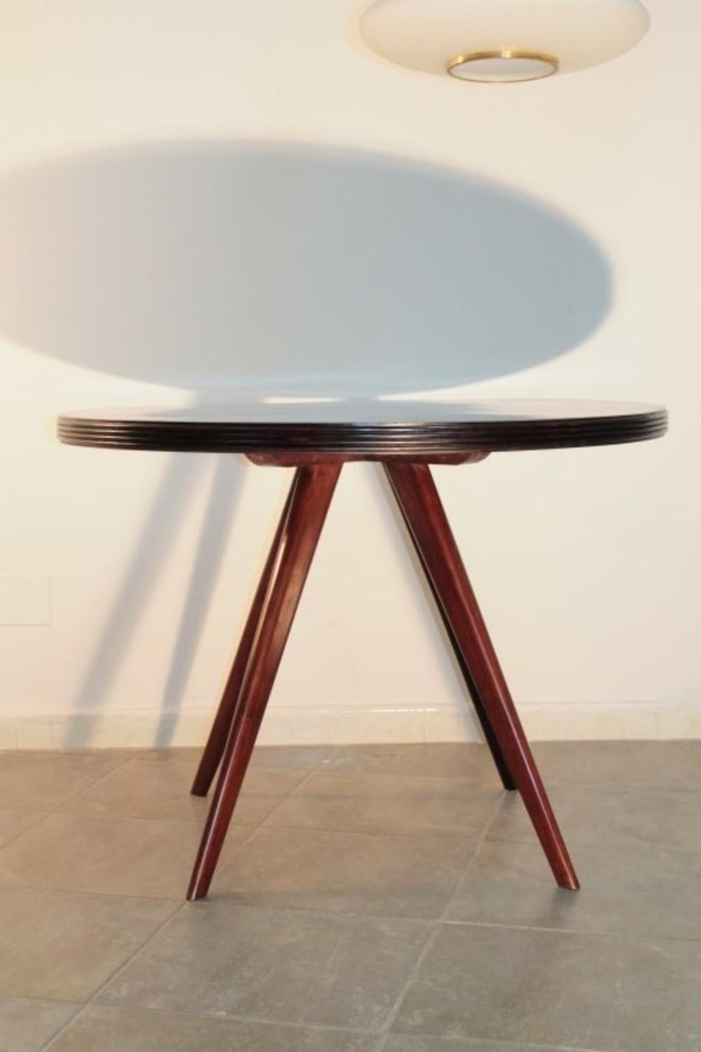 Mid-Century Modern Round Dining Table 1950s Ico Parisi Rosewood