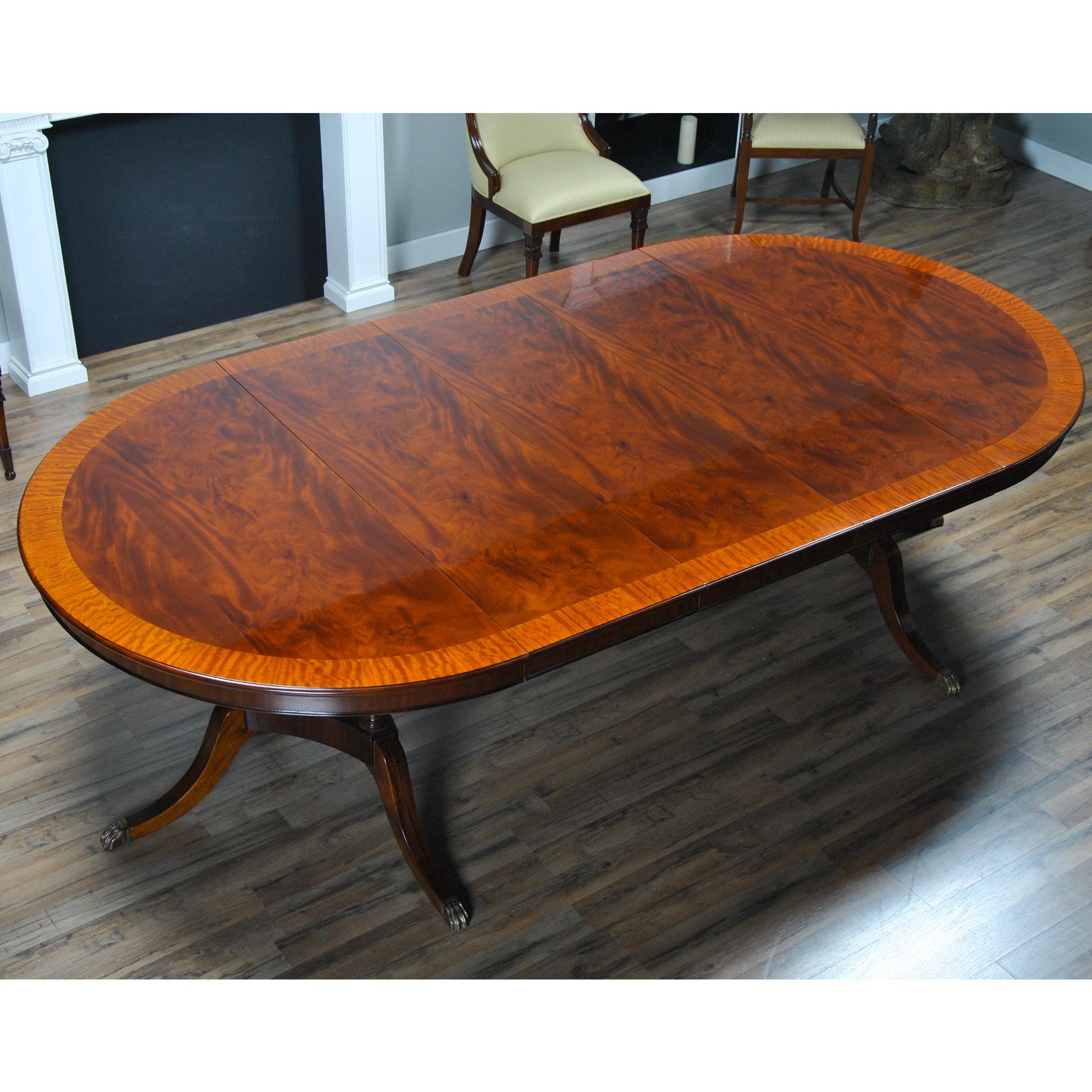American Classical Round Dining Table 60-115 inch For Sale