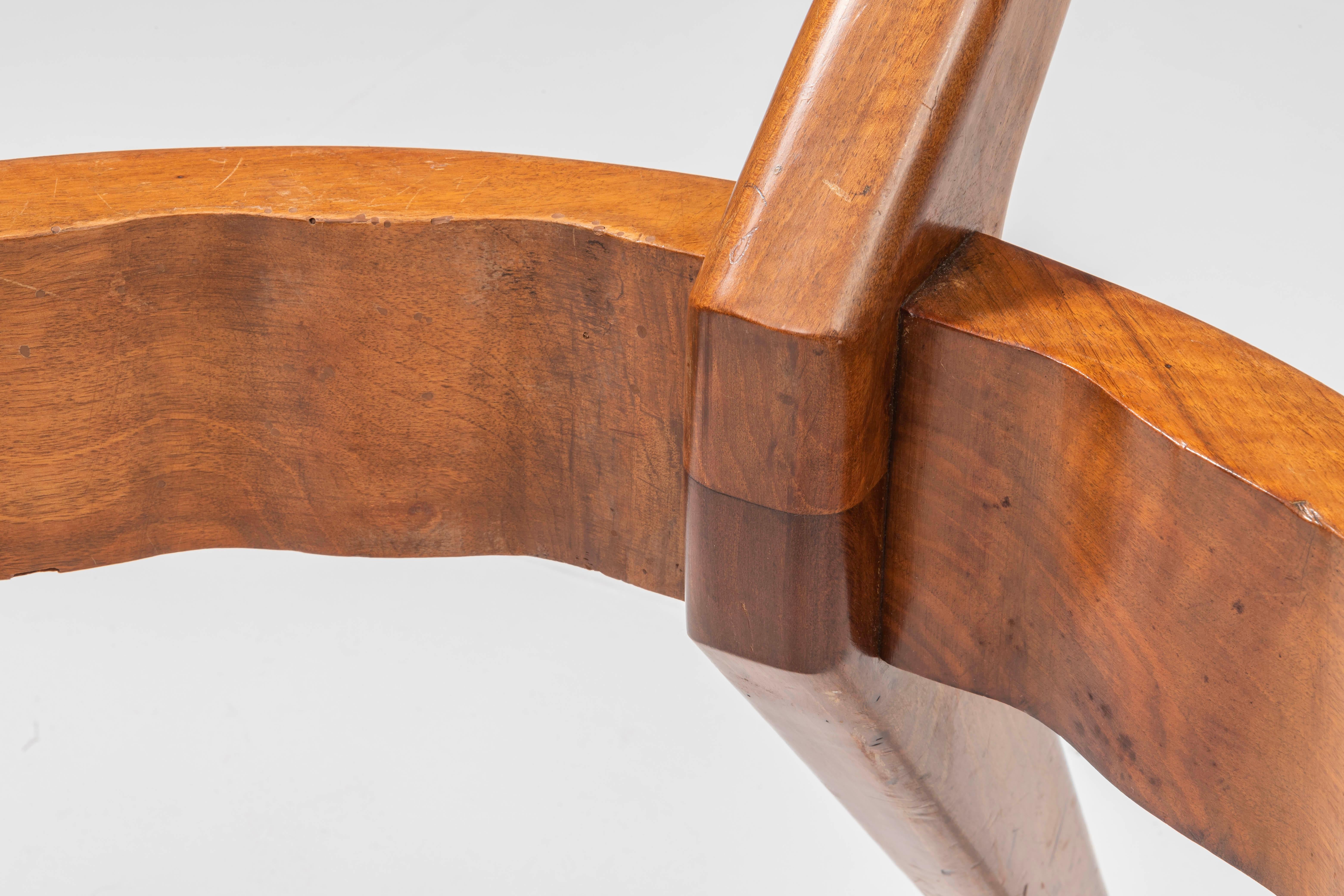 Runder Esstisch von Ariberto Colombo aus Marmor und Holz, Italien, 1950er Jahre im Angebot 1