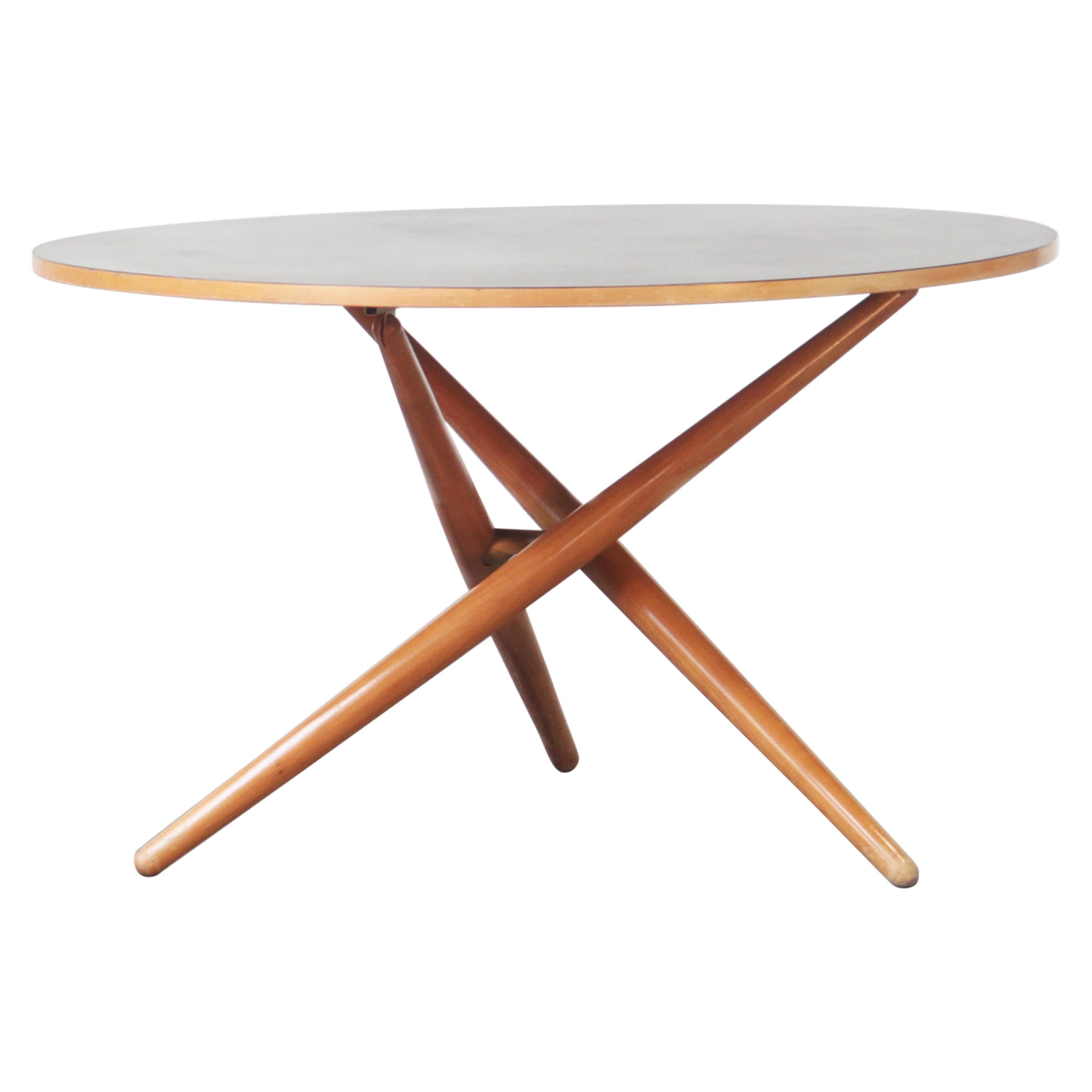 Round Dining Table by Jurg Bally Mod. Ess-Tee Table for Wohnhilfe, Switzerland For Sale