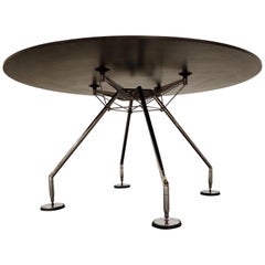 Vintage Round Dining Table by Norman Foster for Tecno, 1980s