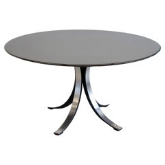 Round Dining Table by Osvaldo Borsani & Eugenio Gerli, Black Top, 1963/64