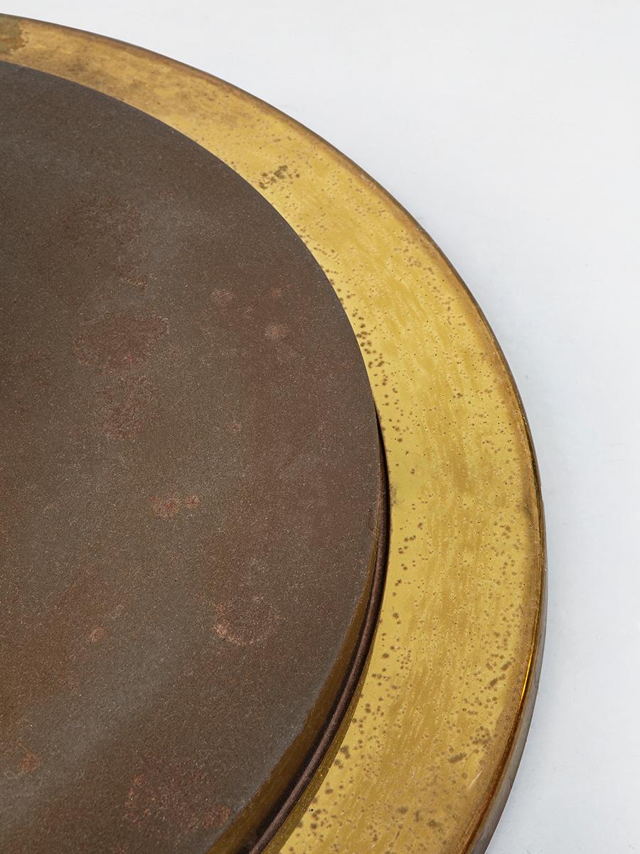 Brass Round Dining Table by Pierre Cardin from 1980s