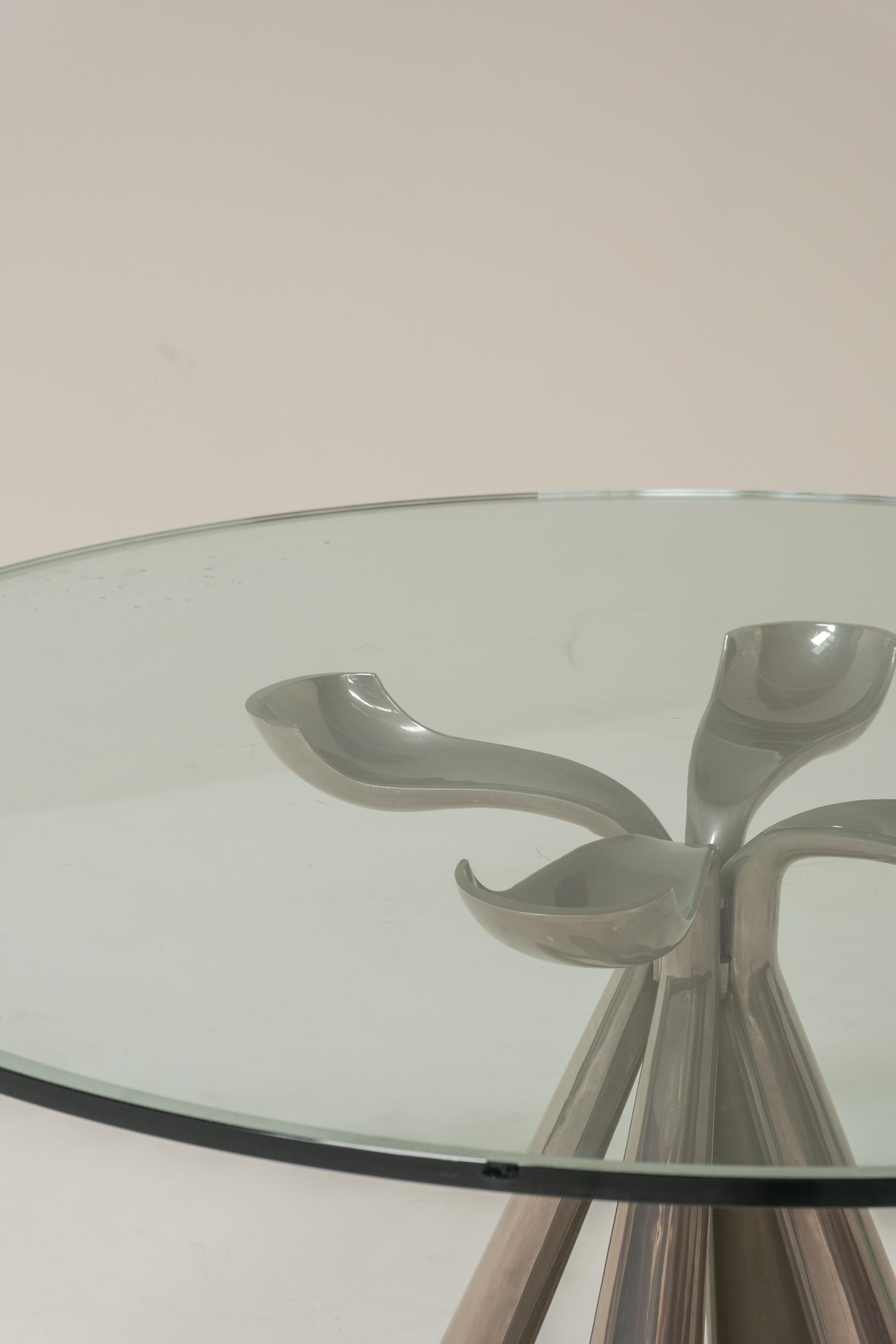 Round dining table by Vittorio Introini for Saporiti, Italy, 1970s 2