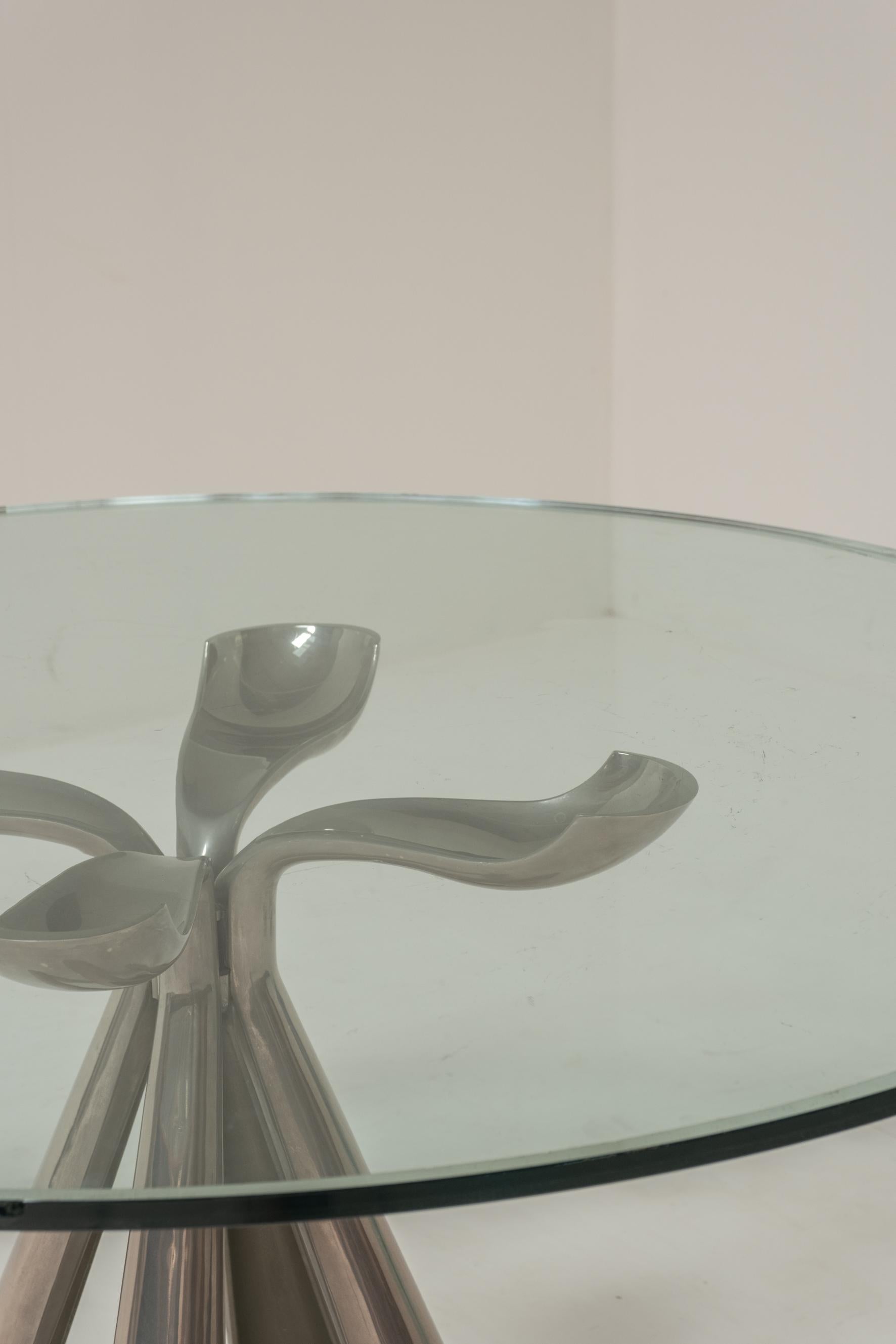 Round dining table by Vittorio Introini for Saporiti, Italy, 1970s 3