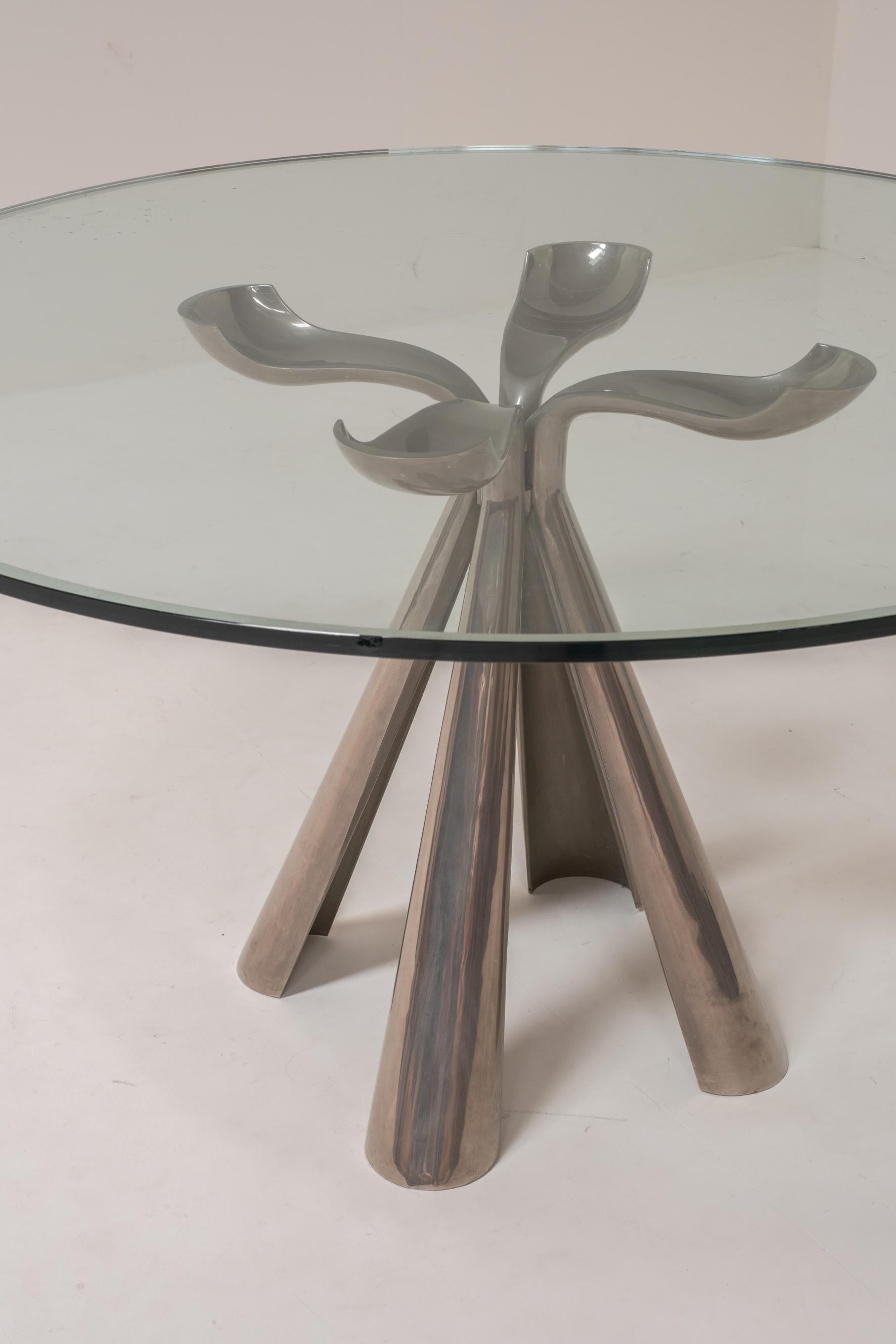 Round dining table by Vittorio Introini for Saporiti, Italy, 1970s 5