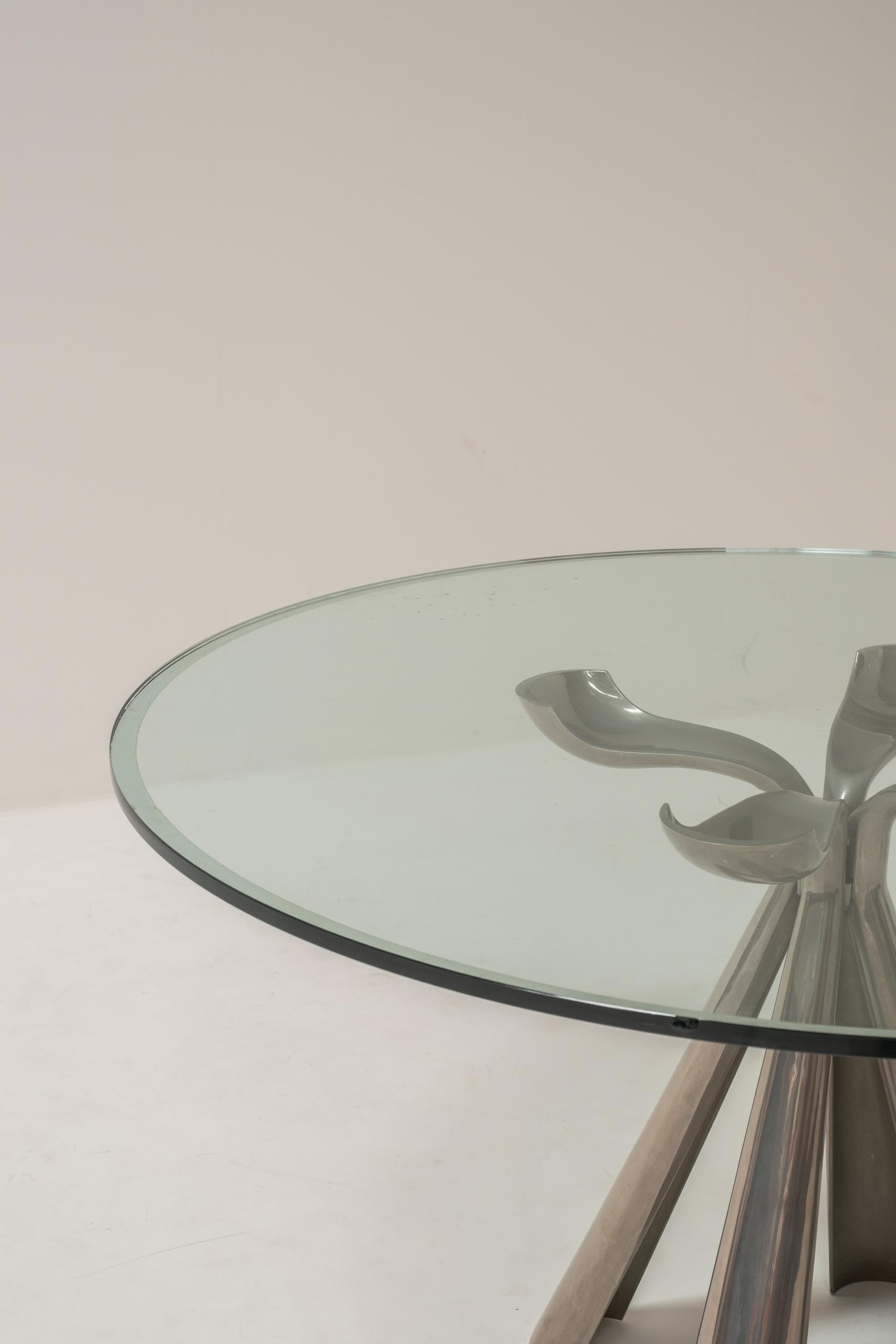Round dining table by Vittorio Introini for Saporiti, Italy, 1970s 6