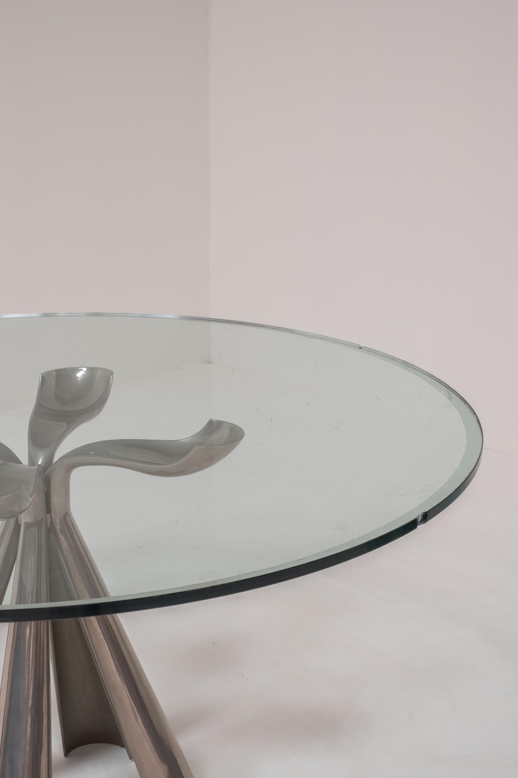 Round dining table by Vittorio Introini for Saporiti, Italy, 1970s 7