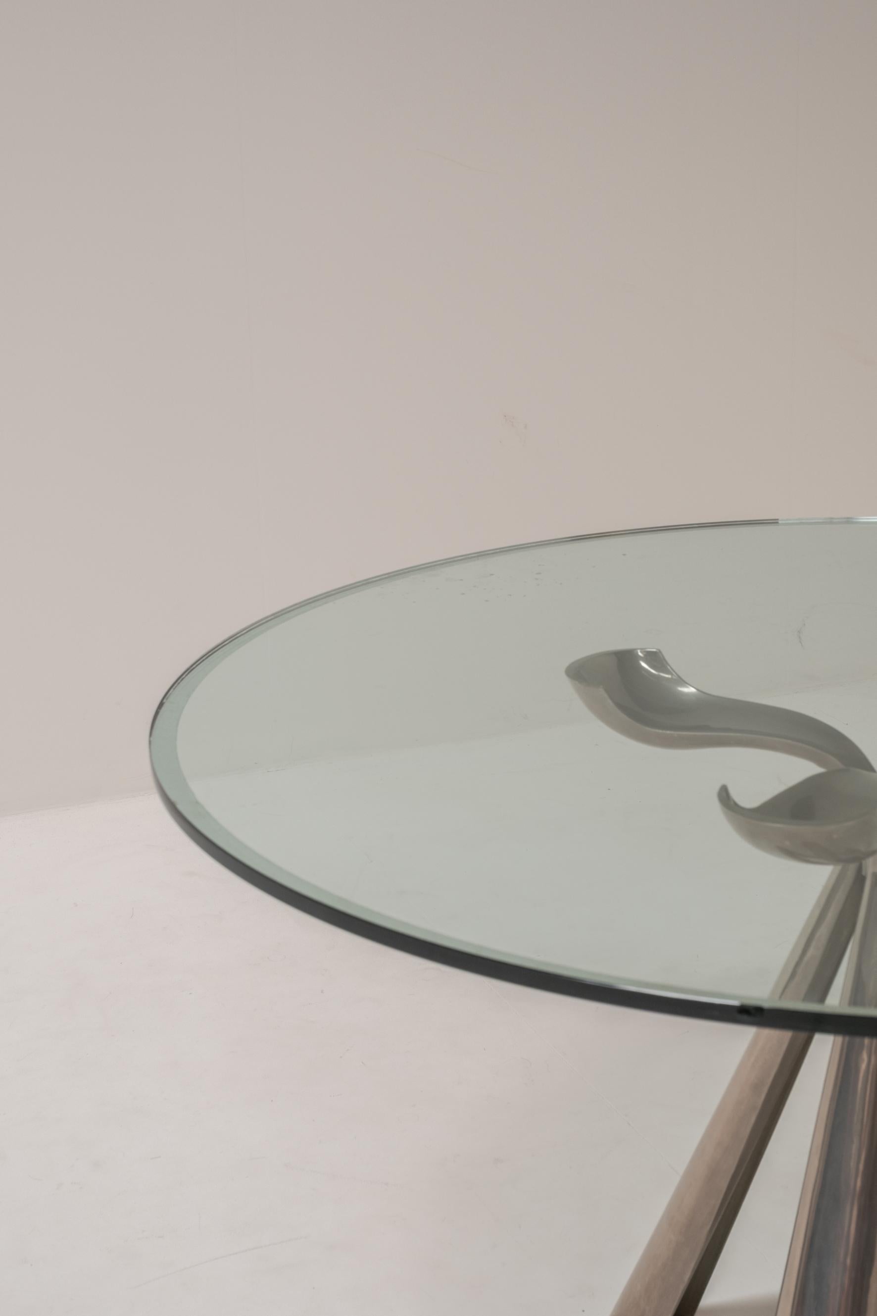 Round dining table by Vittorio Introini for Saporiti, Italy, 1970s 8