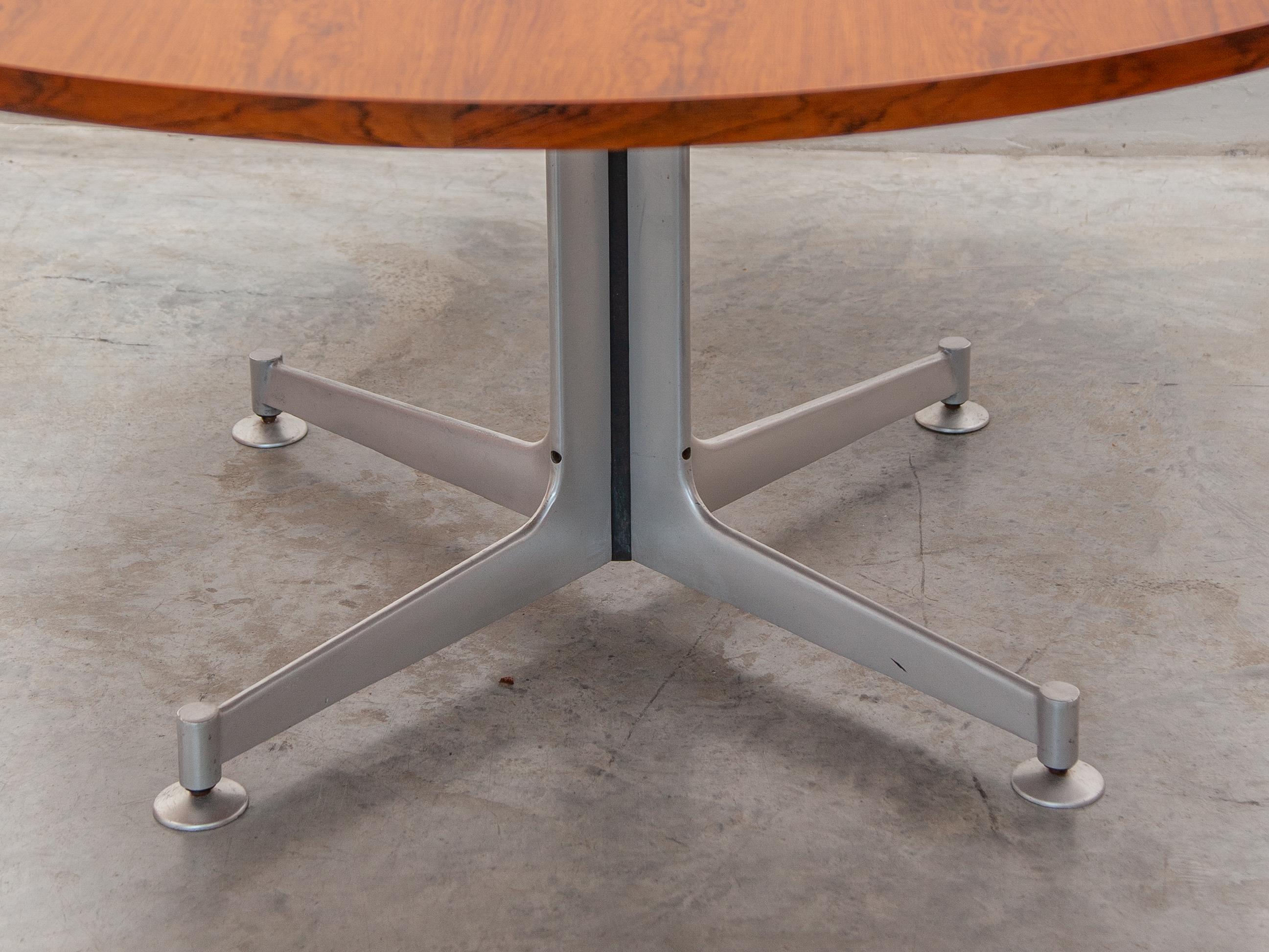 Mesa de comedor redonda, mesa de conferencias diseñada por Knoll, años 60 Moderno de mediados de siglo en venta